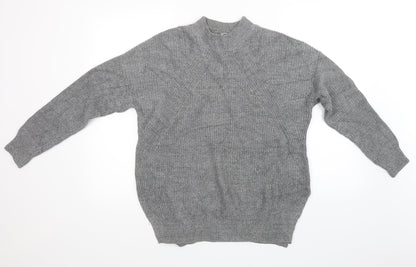 H&M Womens Grey  Knit Pullover Sweatshirt Size S