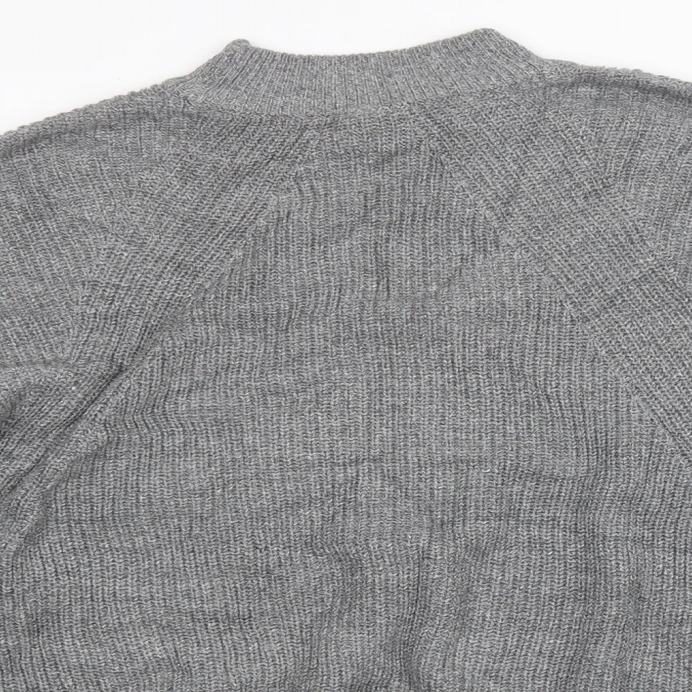 H&M Womens Grey  Knit Pullover Sweatshirt Size S