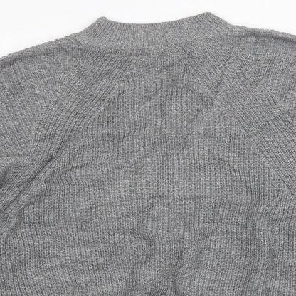 H&M Womens Grey  Knit Pullover Sweatshirt Size S