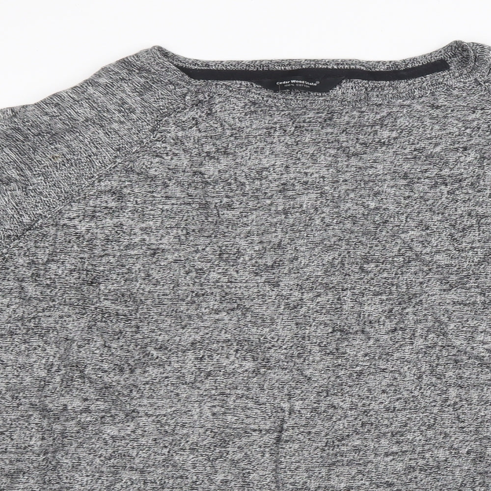 Cedar Wood State Mens Grey  Knit Pullover Sweatshirt Size XL