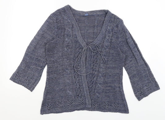 E-vie Womens Blue   Cardigan Jumper Size 18