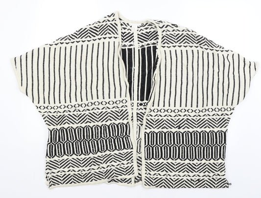 H&M Womens Ivory Geometric  Wrap Jumper Size XS