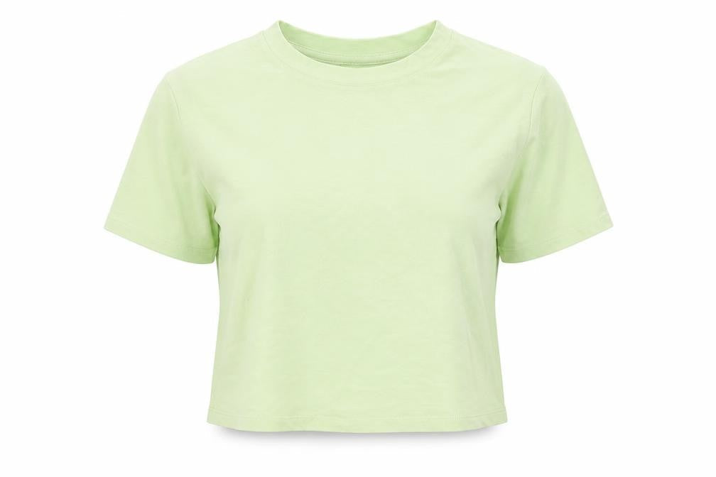 Select Womens Green   Cropped T-Shirt Size L