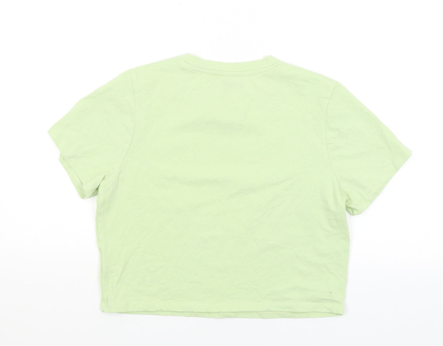 Select Womens Green   Cropped T-Shirt Size L