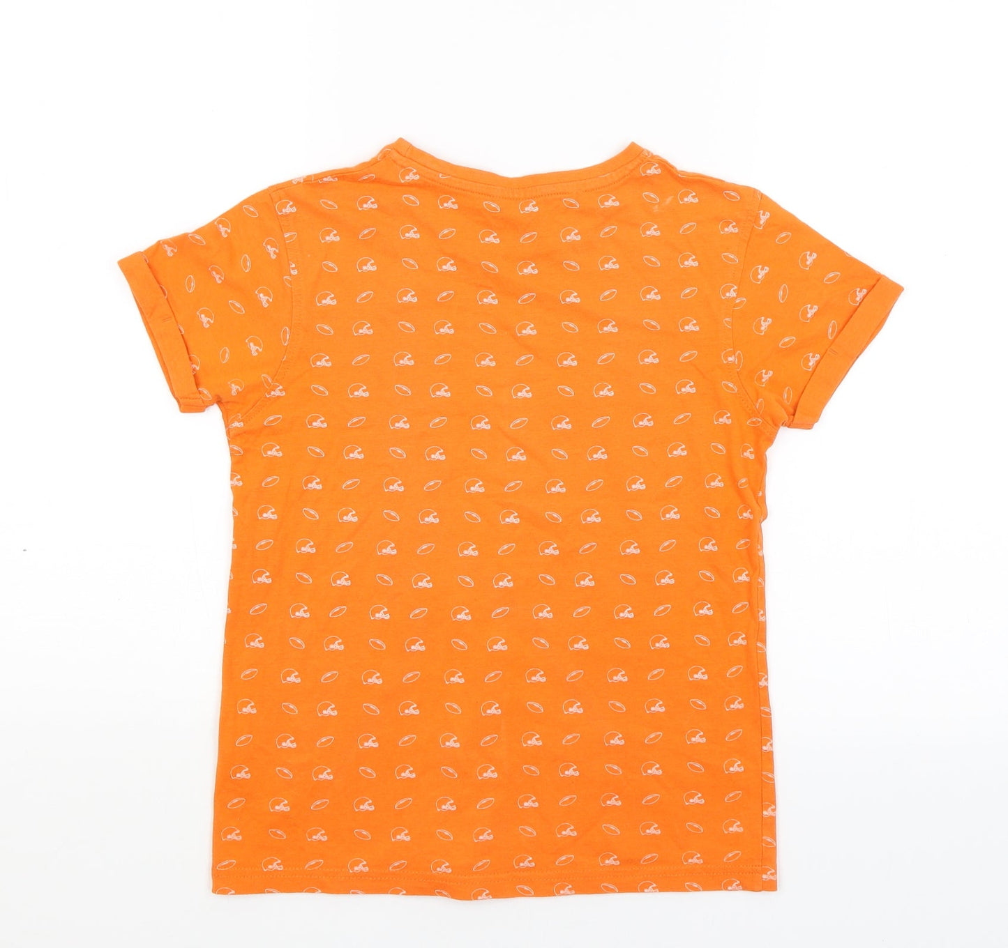 George Boys Orange   Basic T-Shirt Size 9-10 Years  - American Football