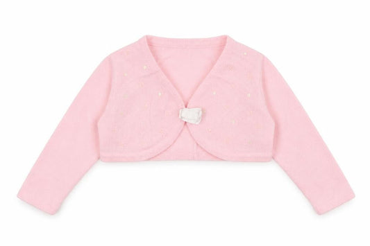 Front view of Bambini Baby Pink Cardigan Jumper, size 12-18, Months