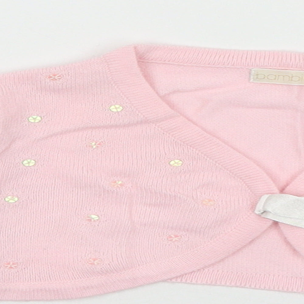 Bambini Baby Pink   Cardigan Jumper Size 12-18 Months