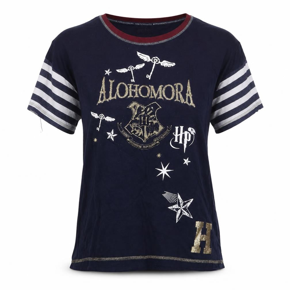 Love To Lounge Womens Blue Solid  Top Pyjama Top Size 6  - Harry Potter