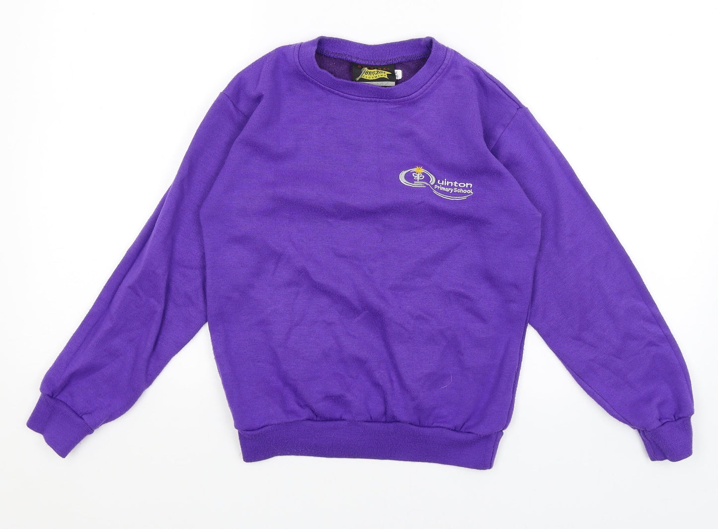 Brigade  Girls Purple   Pullover Jumper Size 8-9 Years  - Quinton Primary
