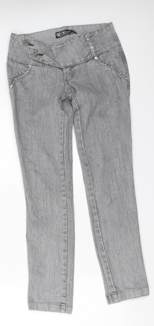 Kavila Womens Grey  Denim Skinny Jeans Size 38 L29 in