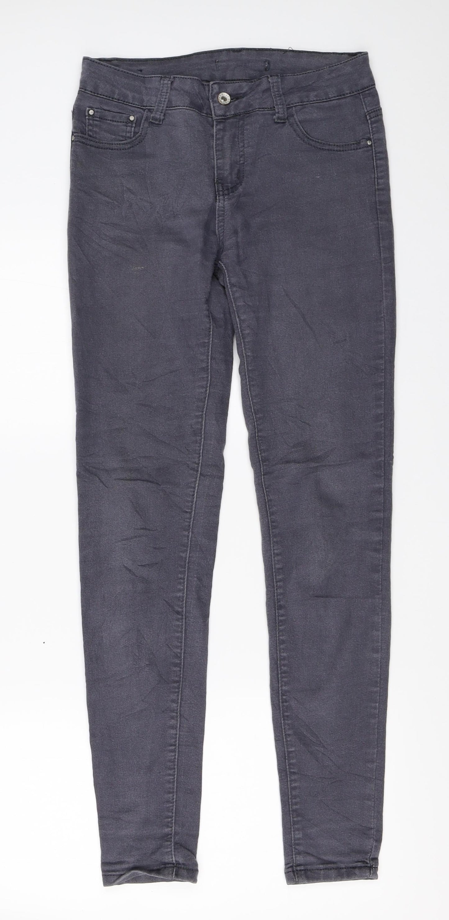 Preworn Womens Grey   Skinny Jeans Size 28 L29.5 in