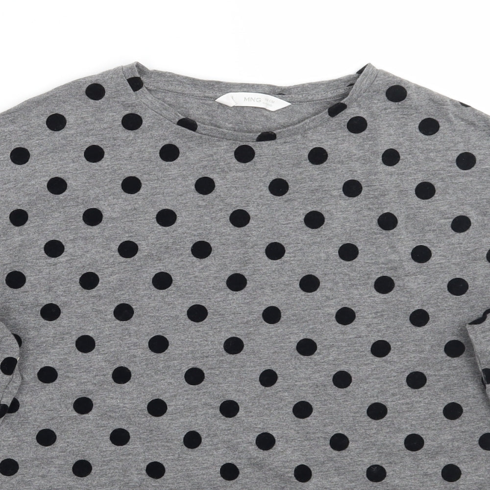 MNG Girls Grey Polka Dot  Pullover Jumper Size 14 Years
