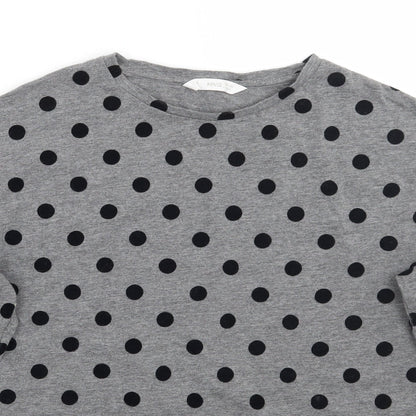 Mango Girls Grey Polka Dot  Pullover Jumper Size 14 Years