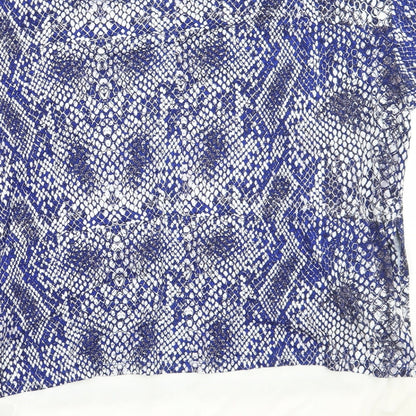 Marks & Spencer Womens Blue Animal Print  Basic T-Shirt Size 12