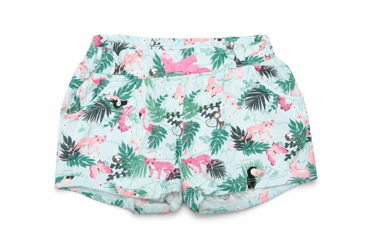 H&M Girls Green Floral  Bermuda Shorts Size 5-6 Years