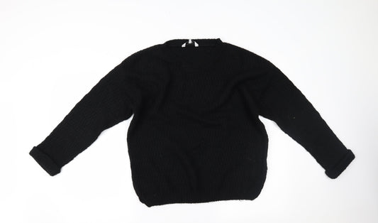 New Look Womens Black   Henley Jumper Size 14