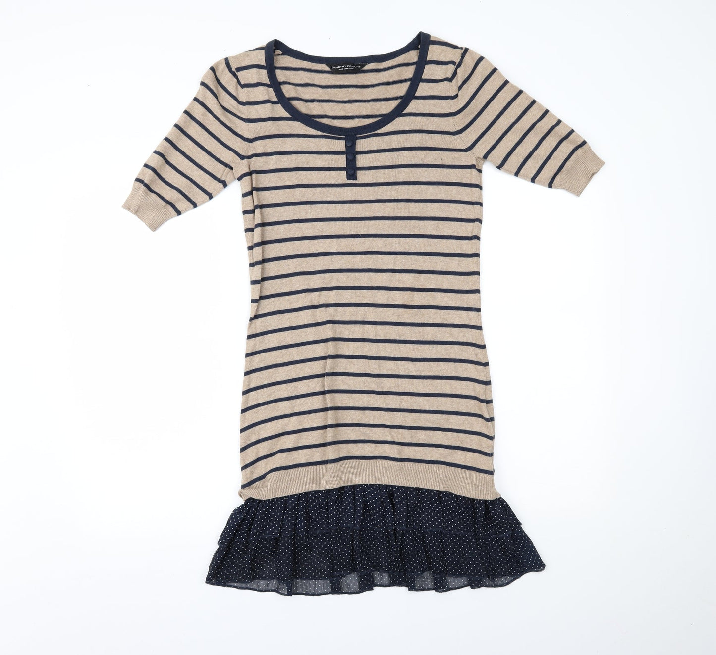 Dorothy Perkins Womens Multicoloured Striped  Jumper Dress  Size 8