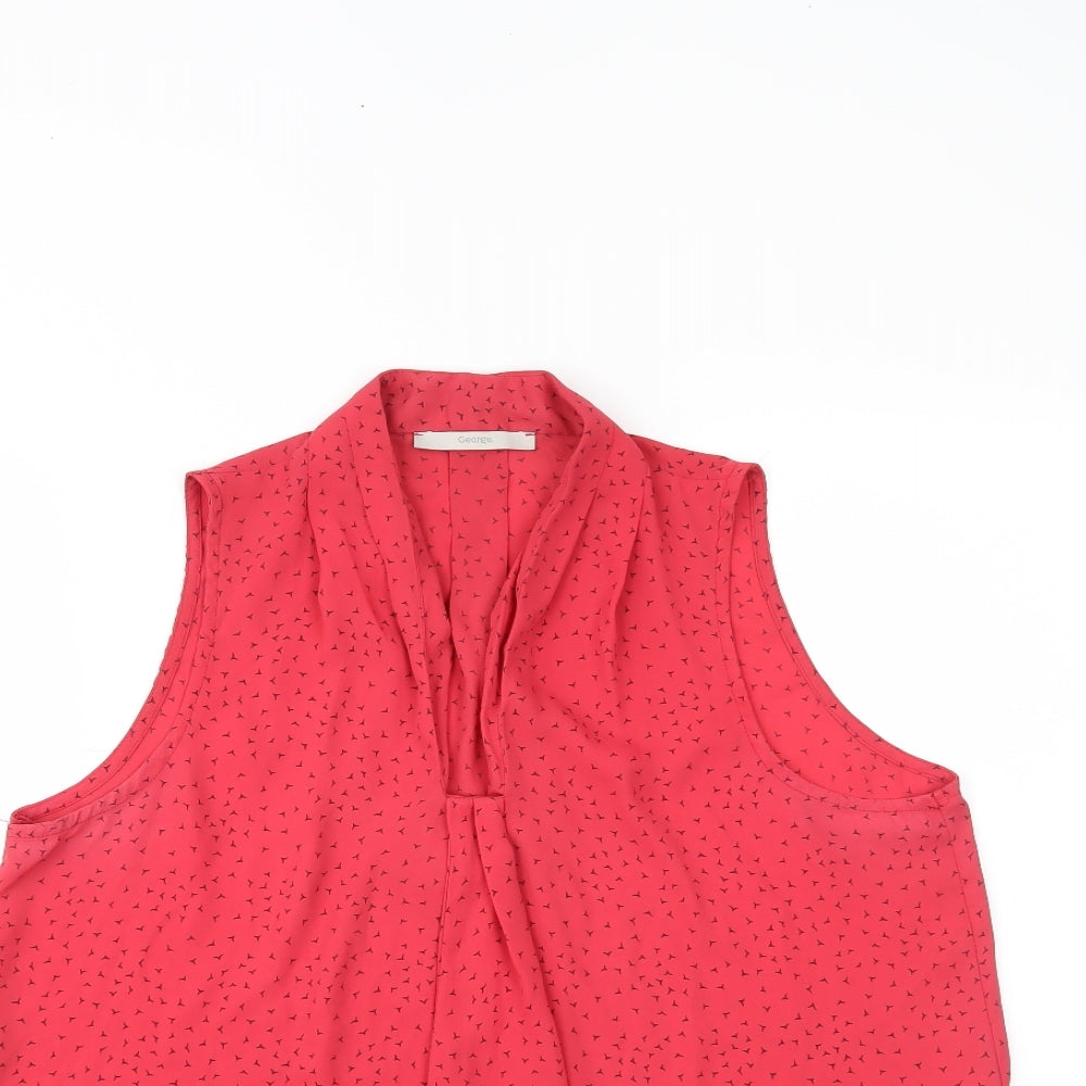 George Womens Pink   Basic Blouse Size 14