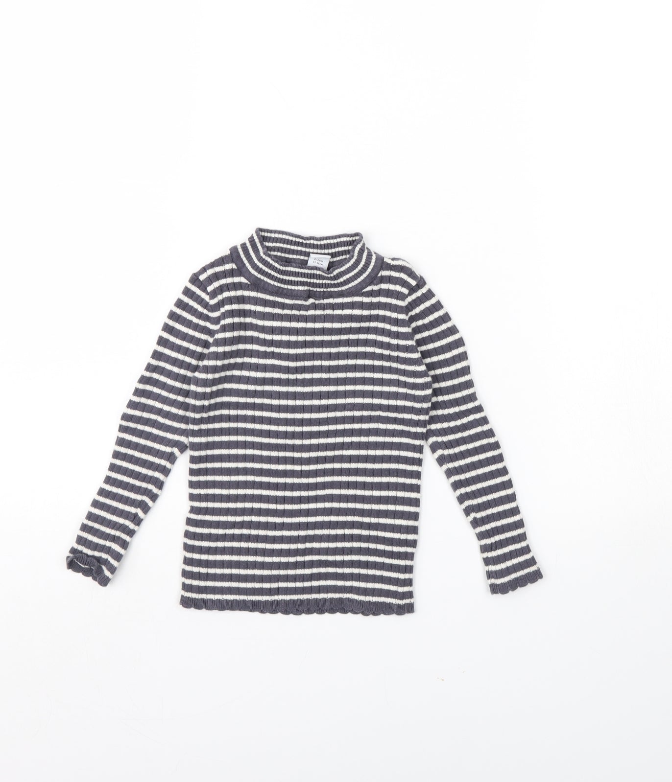 TU Girls Blue Striped  Pullover Jumper Size 2 Years