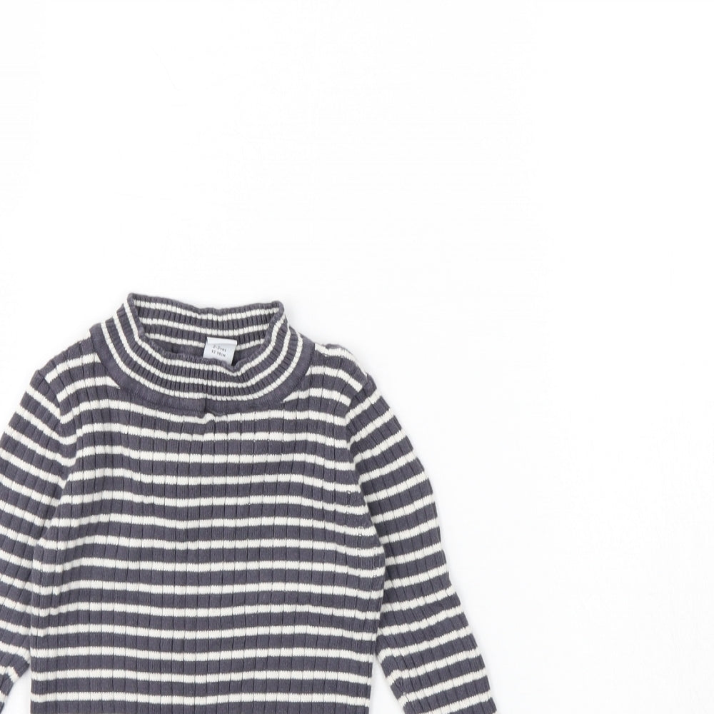 TU Girls Blue Striped  Pullover Jumper Size 2 Years