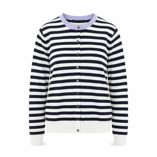 Marks & Spencer Womens White Striped  Cape Jumper Size 14