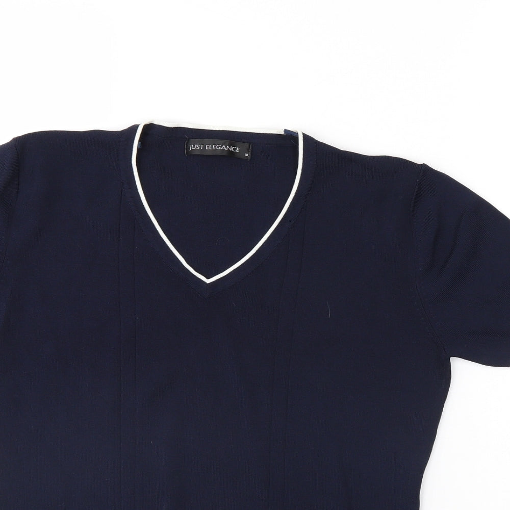 Just Elegance Womens Blue   Basic Blouse Size M