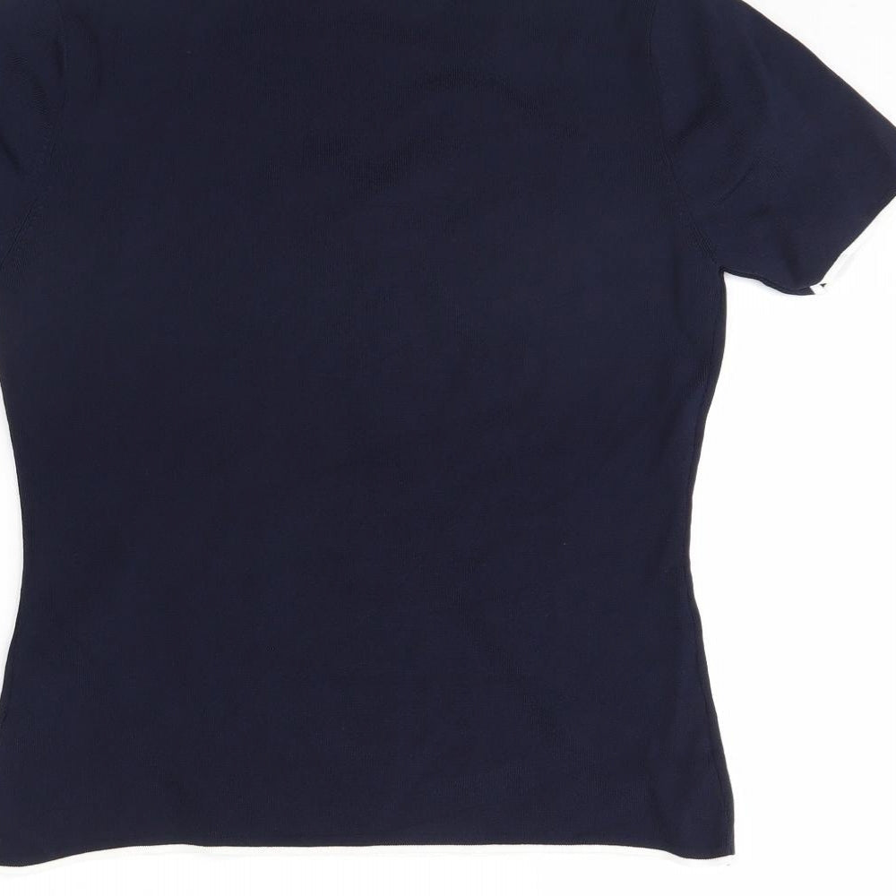 Just Elegance Womens Blue   Basic Blouse Size M