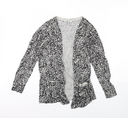 Peacocks Womens Black Animal Print  Cape Jumper Size 12