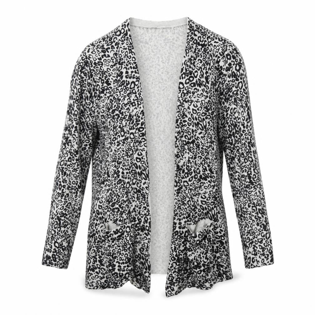 Peacocks Womens Black Animal Print  Cape Jumper Size 12