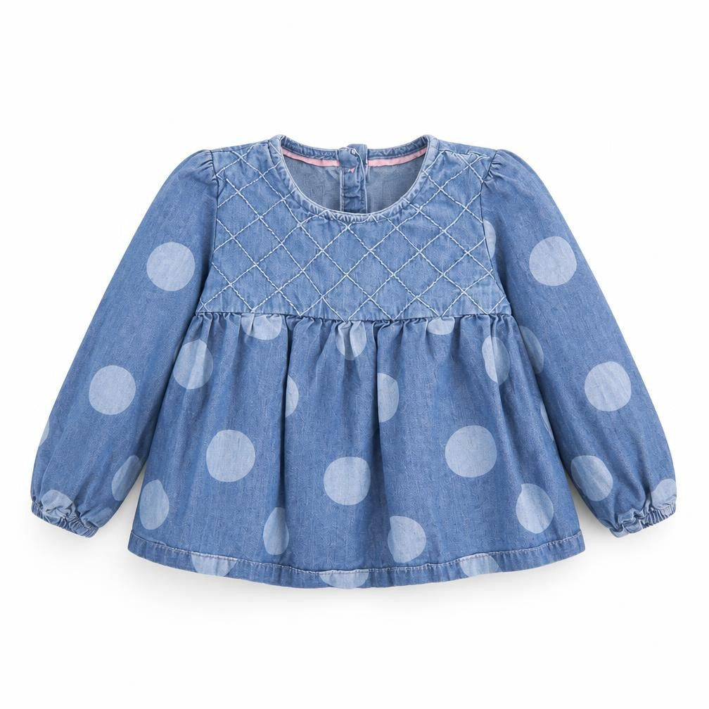 TU Girls Blue Polka Dot  Fit & Flare  Size 18 Months