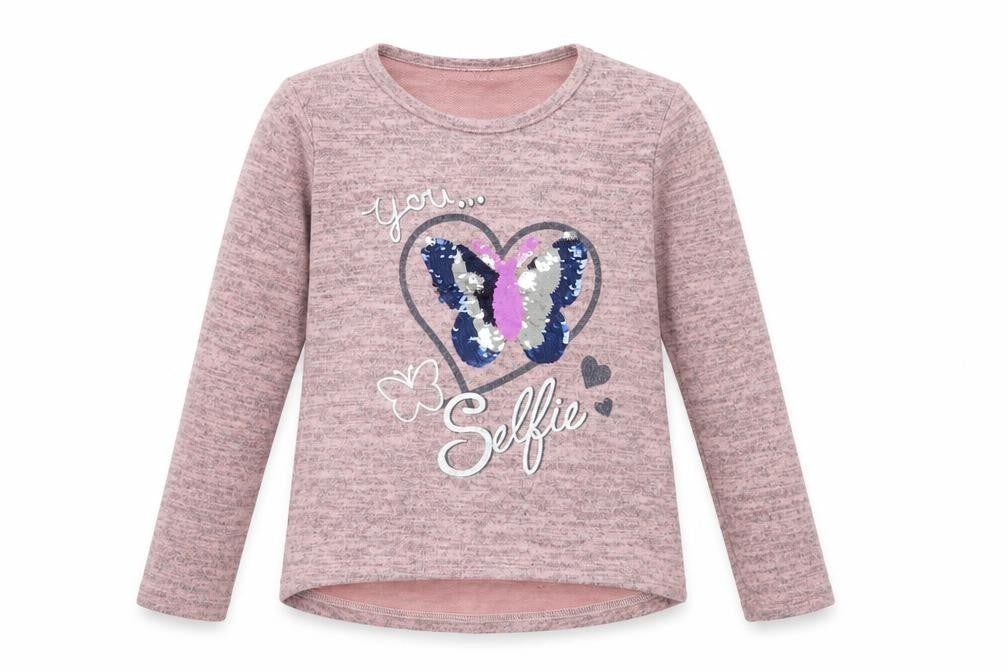 Grace Girls Pink   Basic T-Shirt Size 8 Years  - Butterfly
