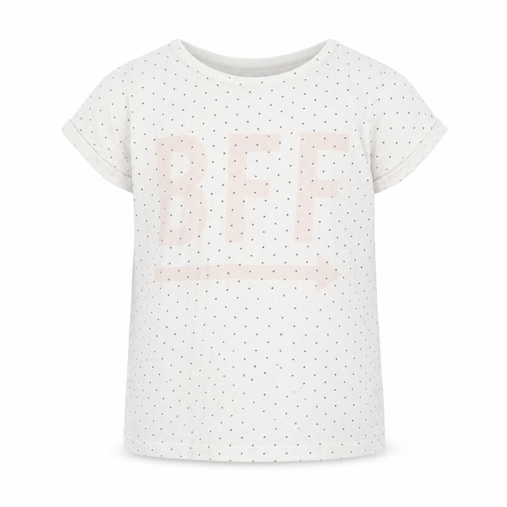 Primark Girls White Polka Dot  Basic T-Shirt Size 8 Years  - BFF