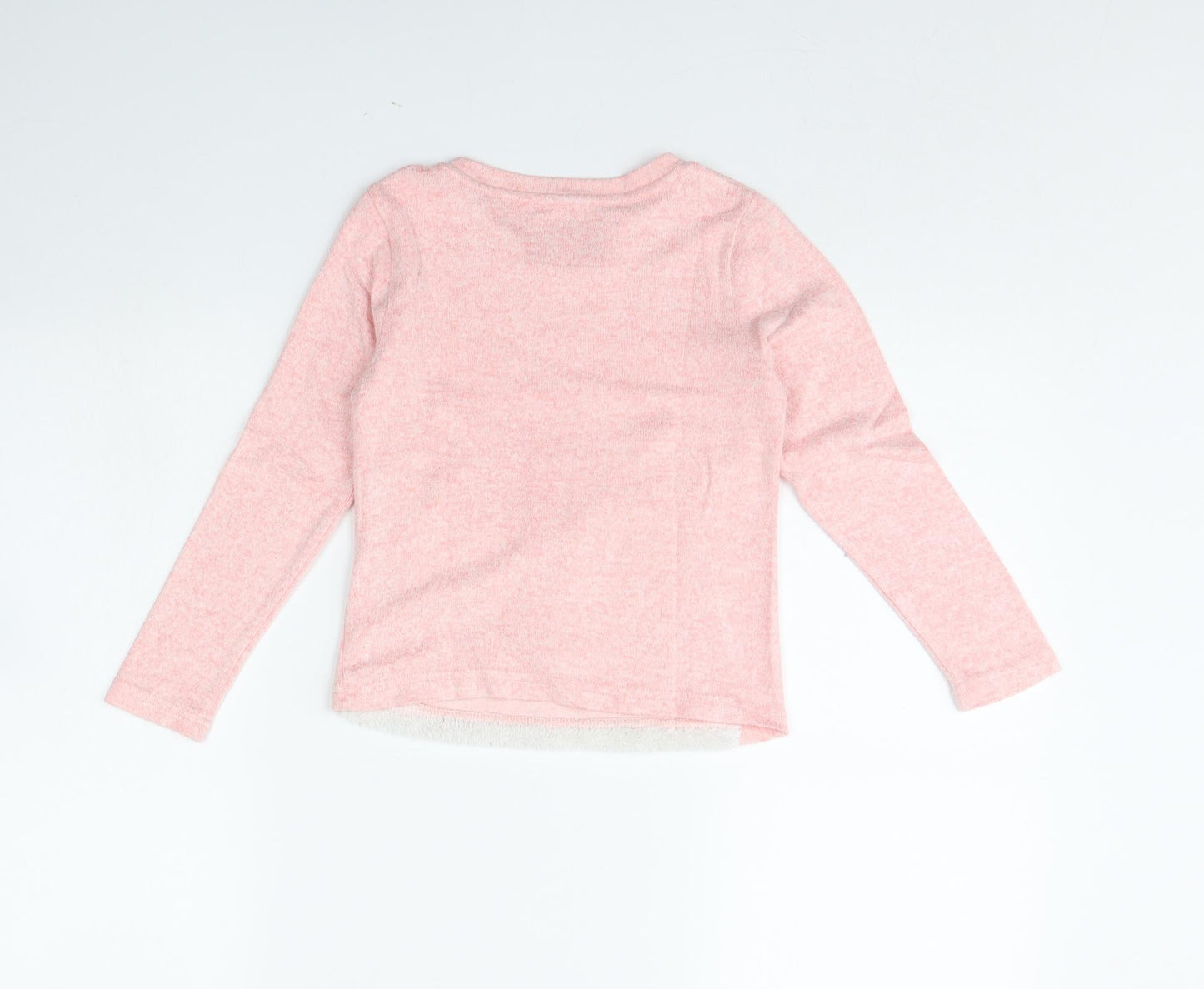 Primark Girls Pink   Pullover Jumper Size 7 Years  - Llama