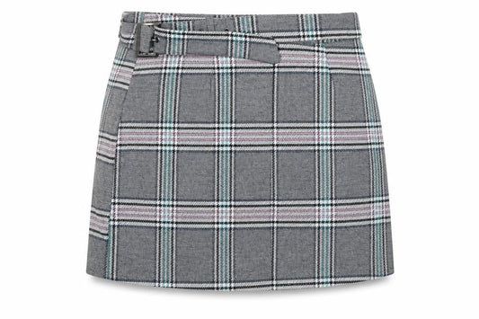 ASOS Womens Grey Plaid  Mini Skirt Size 12