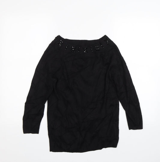 M&Co Womens Black   Pullover Jumper Size 12