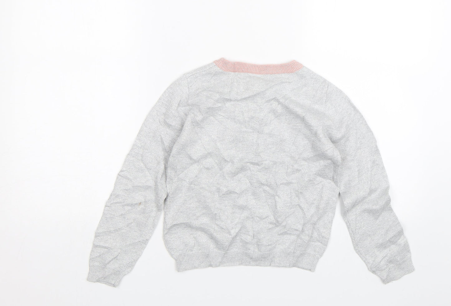 TU Girls Grey   Pullover Jumper Size 7 Years