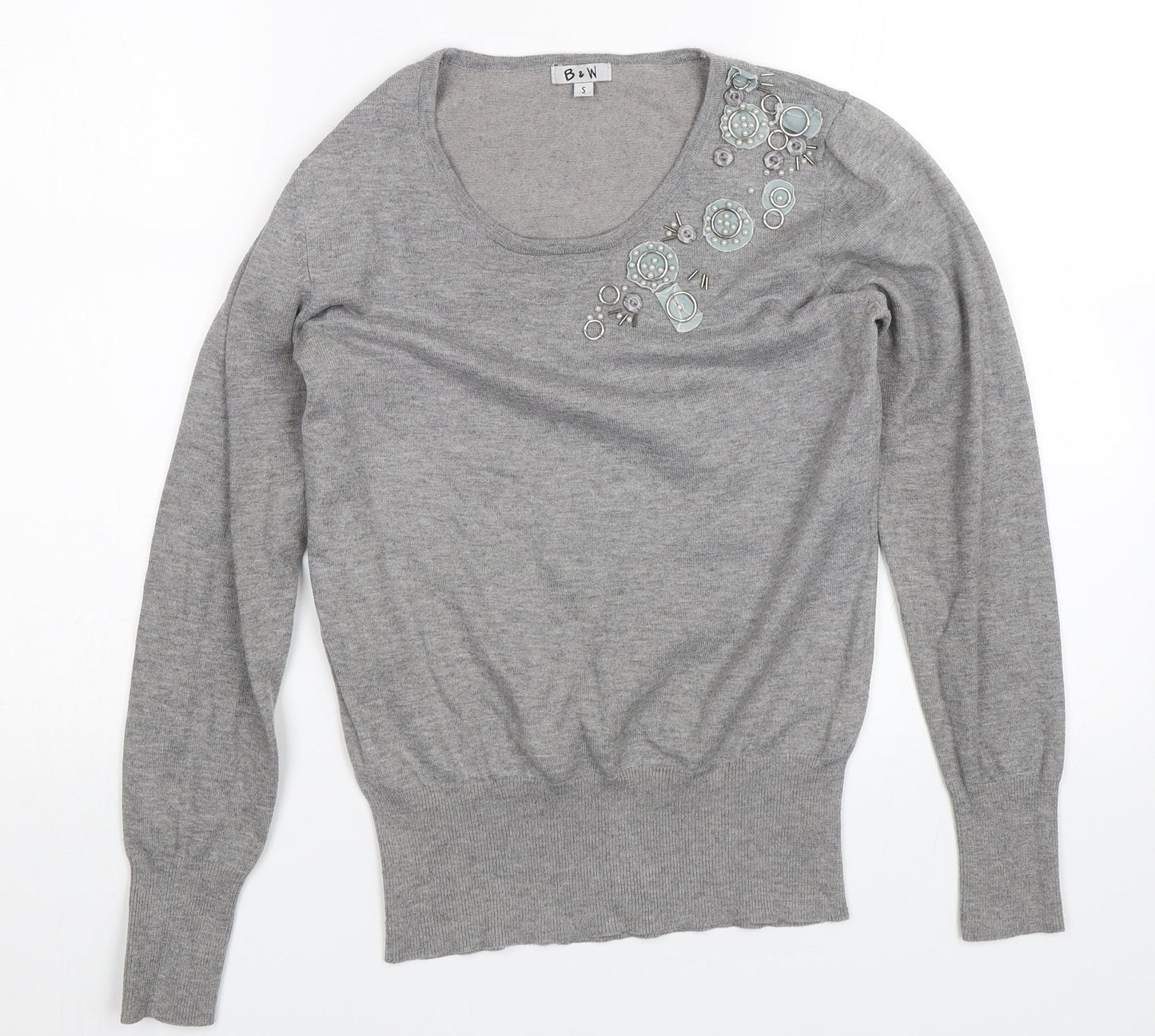 B & W Womens Gold   Pullover Jumper Size S