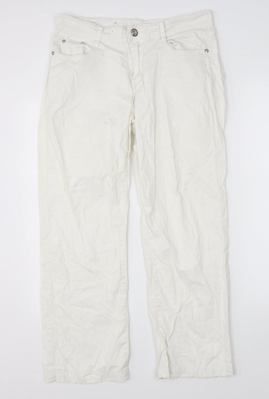Miss Cherry Womens White   Trousers  Size 30 in L26 in