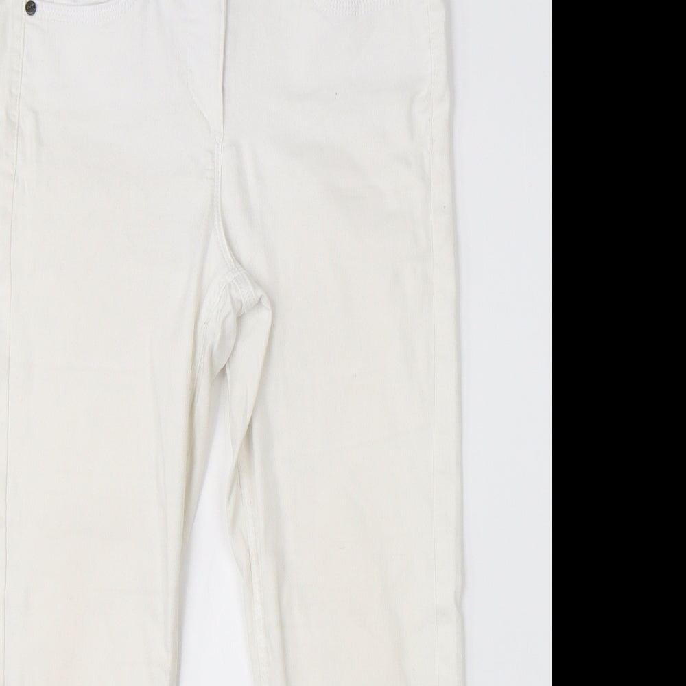Marks & Spencer Womens White   Straight Jeans Size 8 L22 in