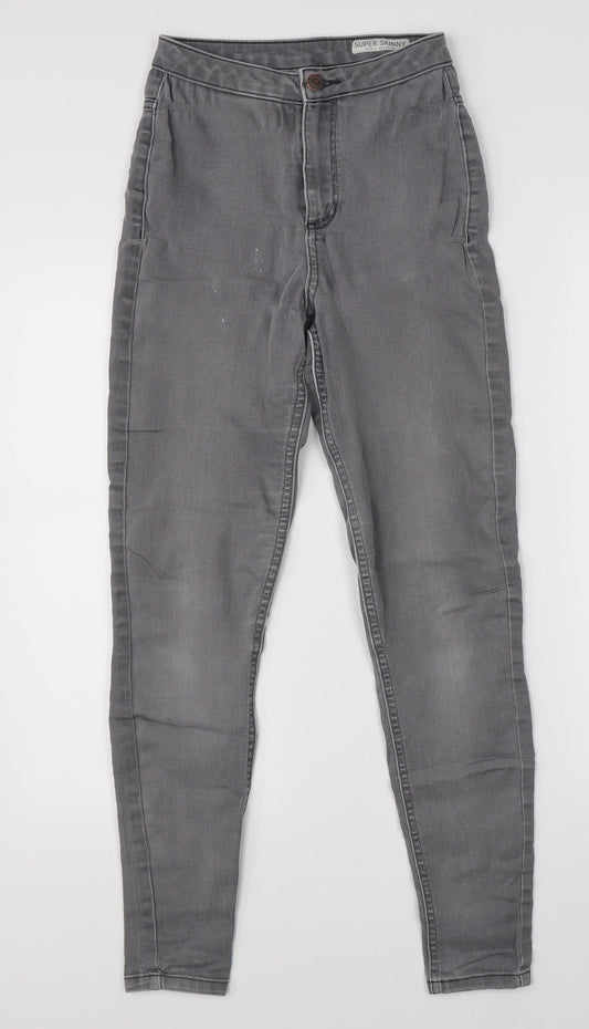 M&S Womens Grey  Denim Skinny Jeans Size 8 L26 in