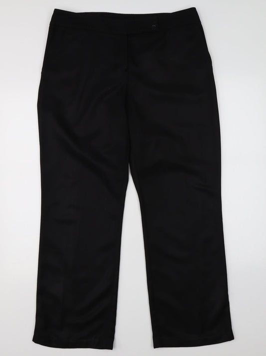 BHS Womens Black   Dress Pants Trousers Size 14 L28 in