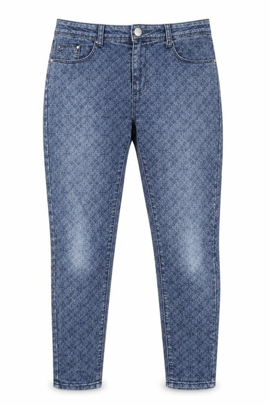 George Womens Blue Paisley Denim Skinny Jeans Size 10 L27 in