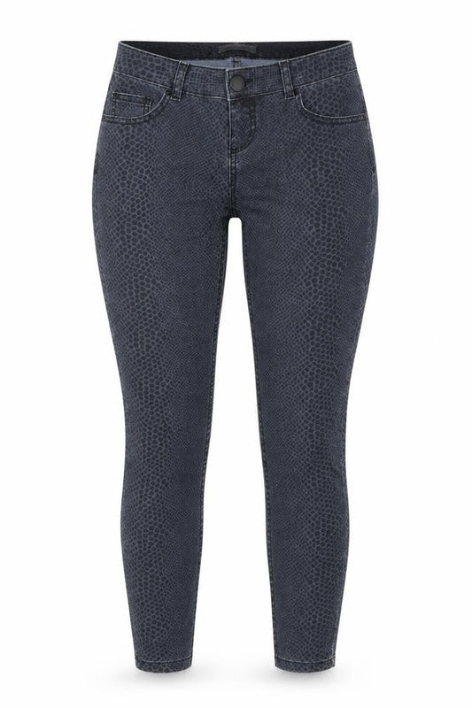 Dorothy Perkins Womens Blue Animal Print Denim Skinny Jeans Size 8 L26 in