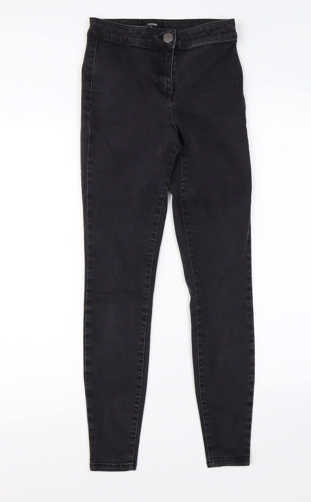 Preworn Womens Black  Denim Skinny Jeans Size 8 L26 in