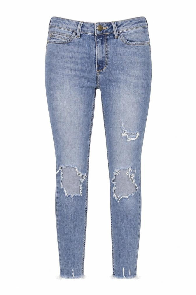 New Look Womens Blue  Denim Skinny Jeans Size 6 L23 in