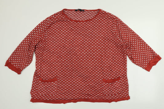 ISLE  Womens Red   Pullover Jumper Size XL