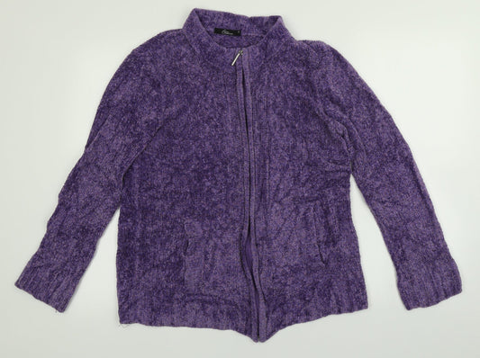 BM collection Womens Purple   Jacket Coatigan Size M