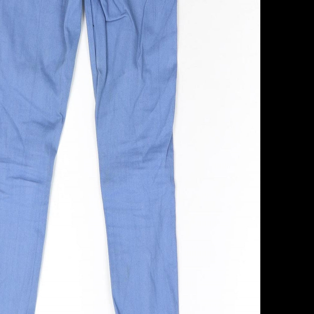 M&S Girls Blue  Damask Skinny Jeans Size 11 Years