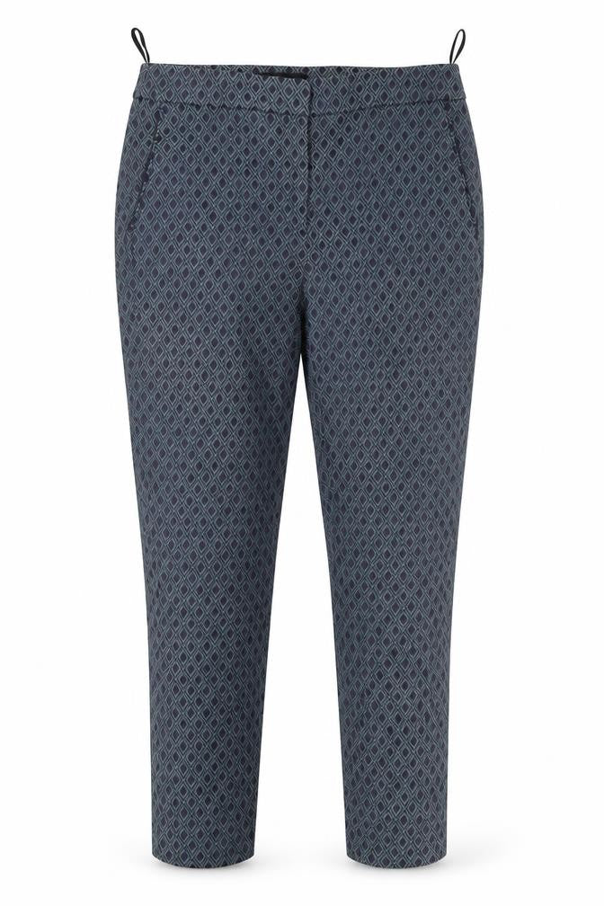 Next Womens Green Geometric  Trousers  Size 8 L25 in