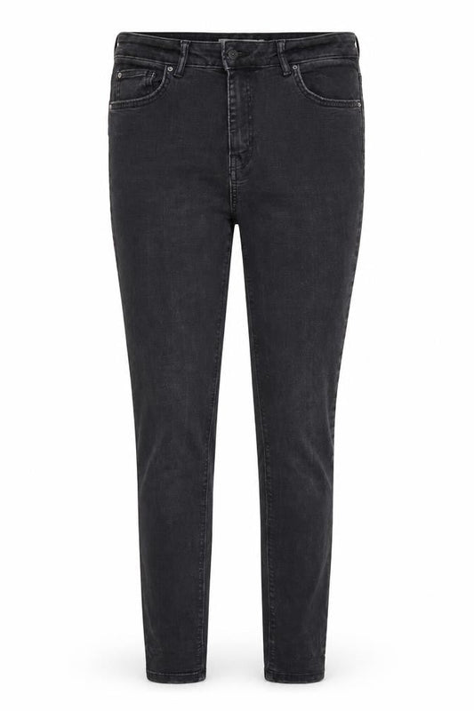 Front view of Denim Co women’s black skinny jeans, size UK 14, 29-inch leg - denim co